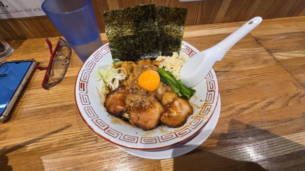「限定極太あぶらそば1200円」@自家製麺88の写真