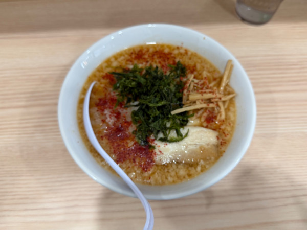 「辛背脂中華そば(太麺180g )’背脂の量 普通’1000円」@中華そば おおなみ 亀戸店の写真