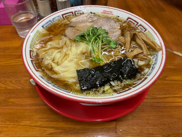「ワンタン麺　大盛」@ちばき屋 葛西店の写真