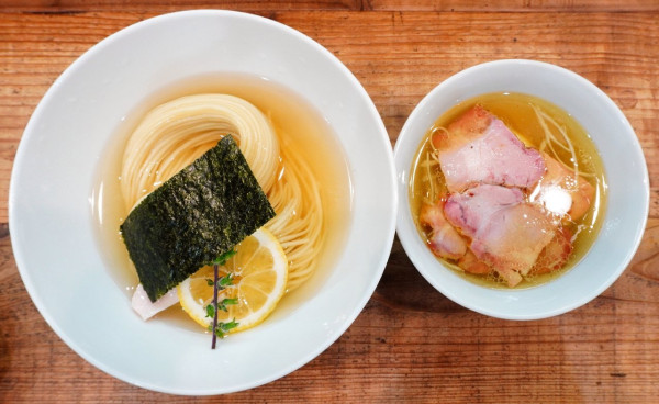 「昆布水つけ麺 塩＋味玉＋赤星中瓶」@3931WORKS.の写真