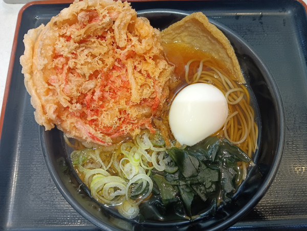 「朝夕キツネそば+紅生姜天（￥450+170）」@名代 富士そば 荻窪店の写真