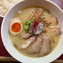 特製鶏白湯ラーメン+チャーシュー+半ライス