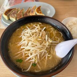 塩ラーメン（麺大盛）・餃子