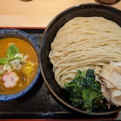 【限定】柚子味噌つけ麺1150円(横綱400円)