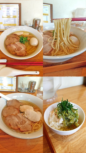 「『特製ご恩らぁめん 塩+鶏ねぎ塩ご飯(￥1400+400)』」@らぁめん ご恩の写真