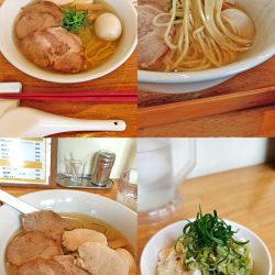 『特製ご恩らぁめん 塩+鶏ねぎ塩ご飯(￥1400+400)』