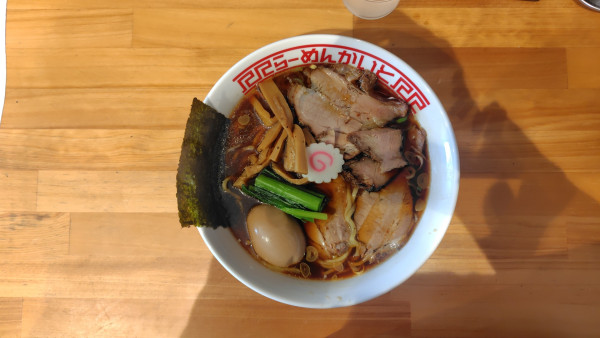 「醤油らーめん　大盛」@柳麺かいとの写真