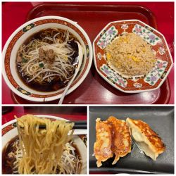 かけらーめん半炒飯焼き餃子  Cセット 700円