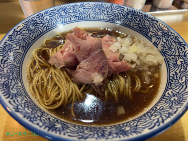 「純煮干しラーメン(1000円)、和え玉(350円)」@URANIBOの写真
