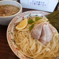 ねぎ塩ホルモン釜揚げつけ麺