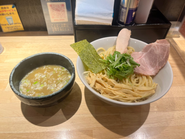 「鶏白湯つけめん 塩 大盛」@麺屋 れんしんの写真