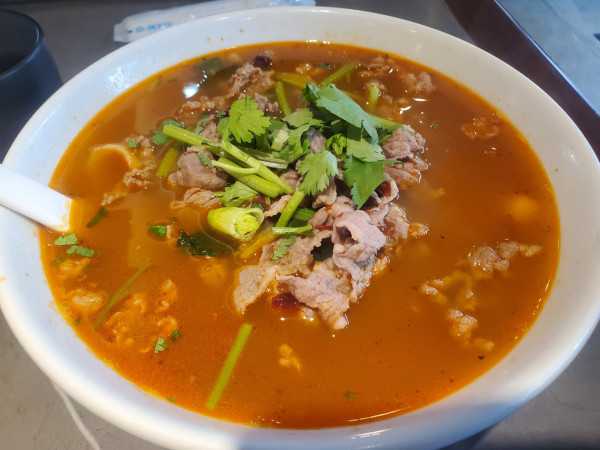 「ラム肉刀削麺」@杜記 中華第一家の写真