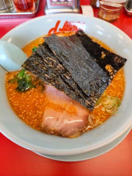 「特製味噌ラーメン(普通)(菠薐草)」@ラーメン山岡家 牛久店の写真