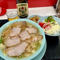 中華そば＋瓶ビール