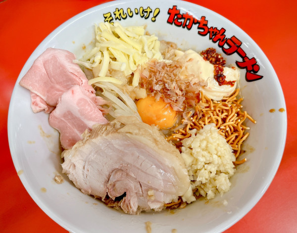 「まぜそば（1100円）」@それいけ！たかちゃんラーメン 守谷店の写真