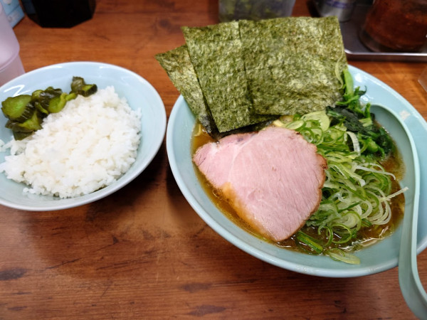 「ネギラーメン 並」@横浜ラーメン 武蔵家 成増店の写真
